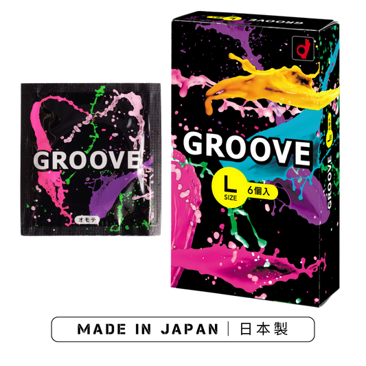Okamoto GROOVE Large Size|6 Pieces Dual-Gel Latex Condoms Made in Japan