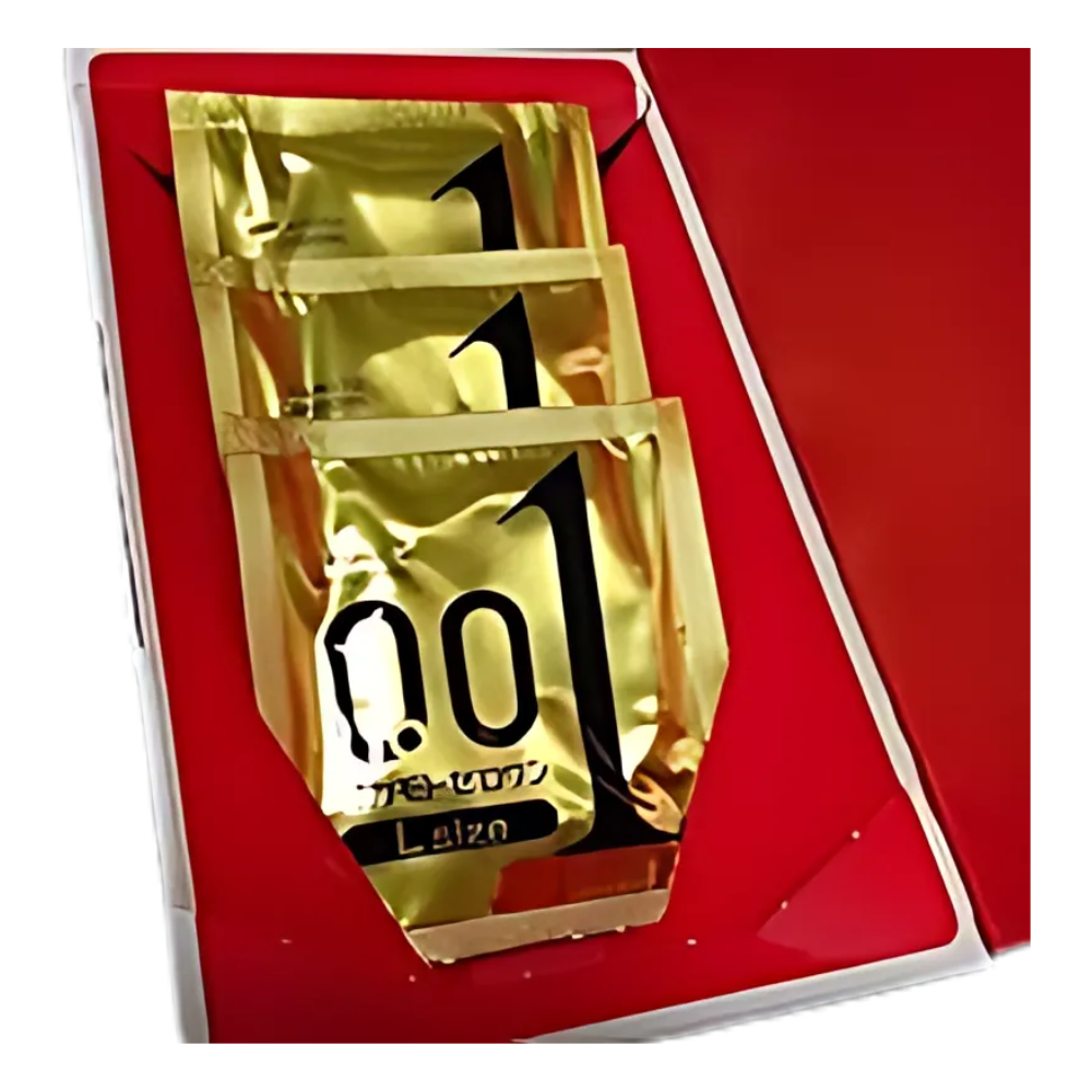 Okamoto Zero One L Size|Ultra-Thin 0.01mm Large Condoms Made in Japan (3 Pieces)