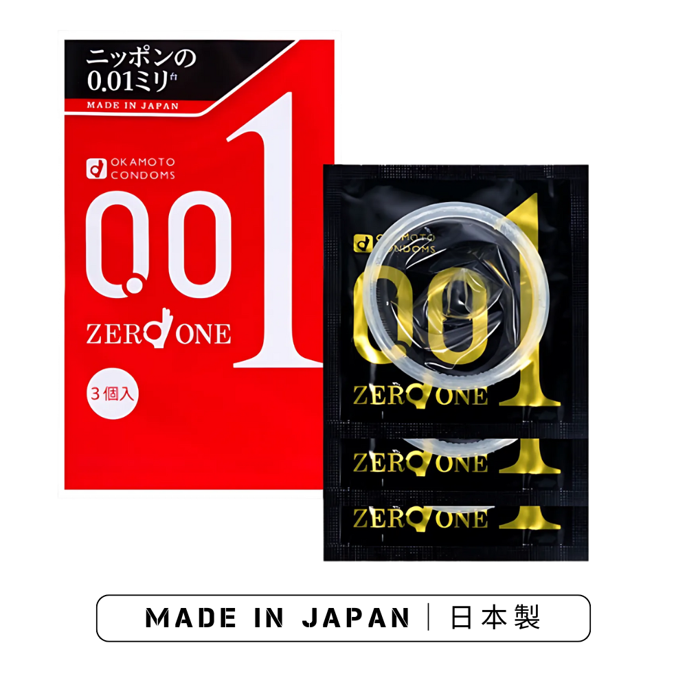 Okamoto Zero One|3 Pieces Ultra-Thin 0.01 mm Premium Condom
