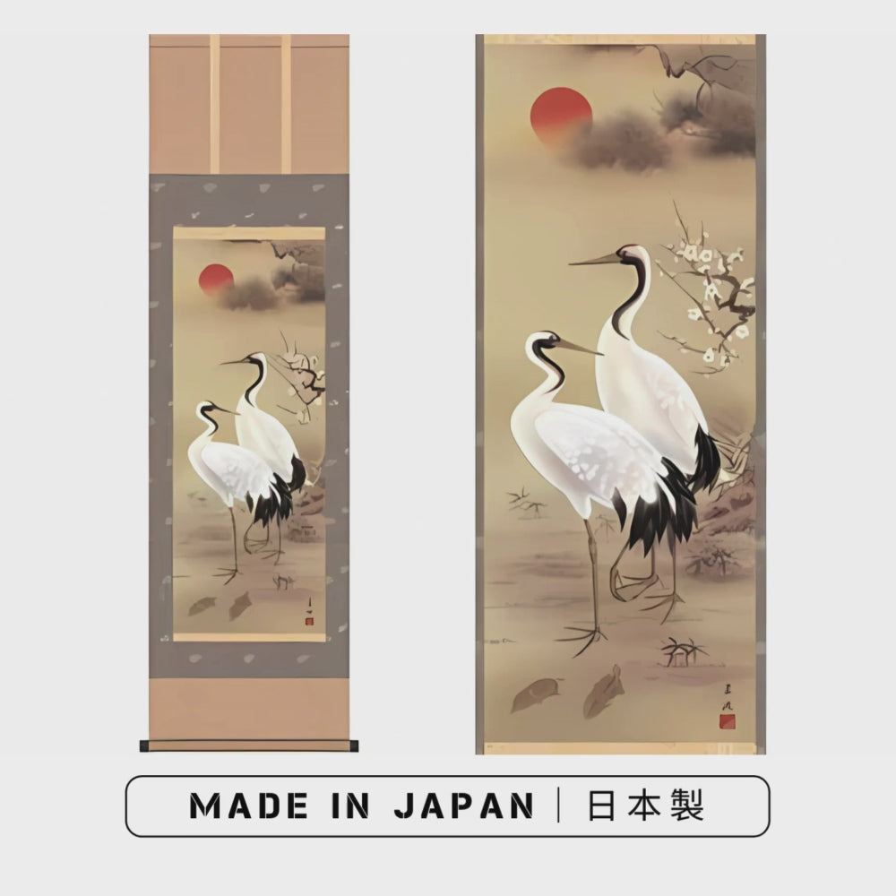 Hanging Scroll “Shochikubai & Tsuru Kame”｜Madeinjapans.com 日本製